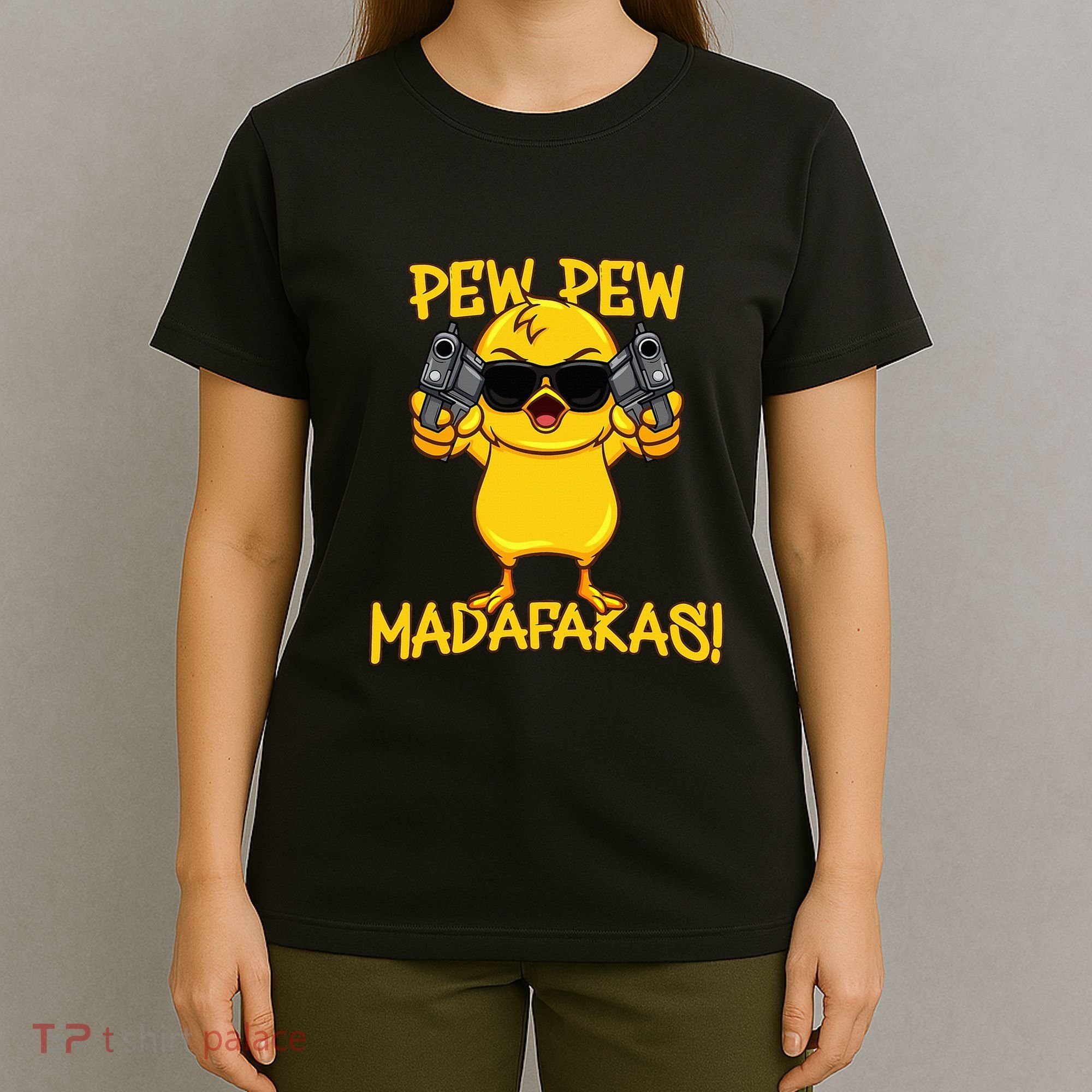Pew Pew Duck Funny Madafakas T-Shirt