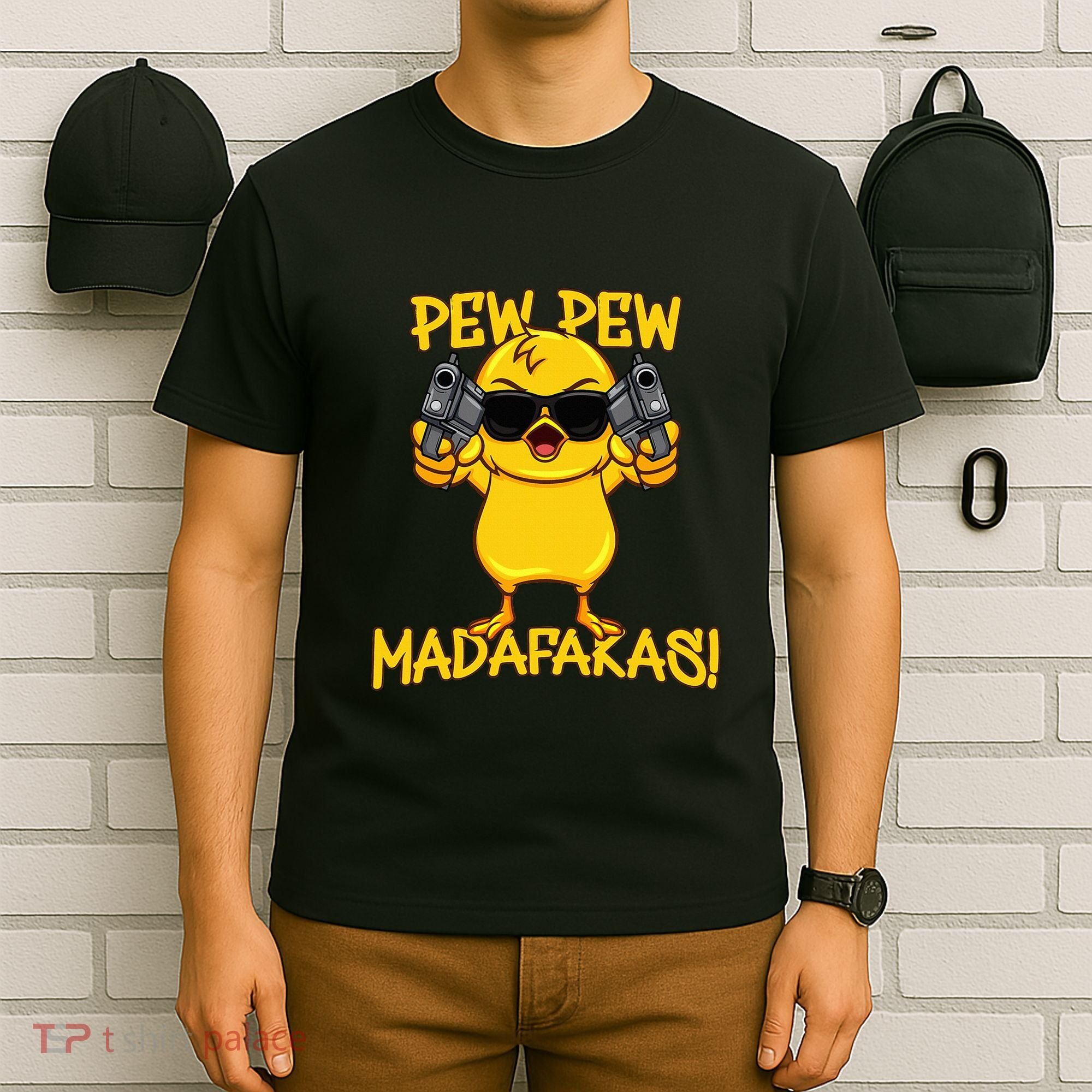 Pew Pew Duck Funny Madafakas T-Shirt