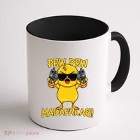 Pew Pew Duck Funny Madafakas Coffee Mug thumb 1