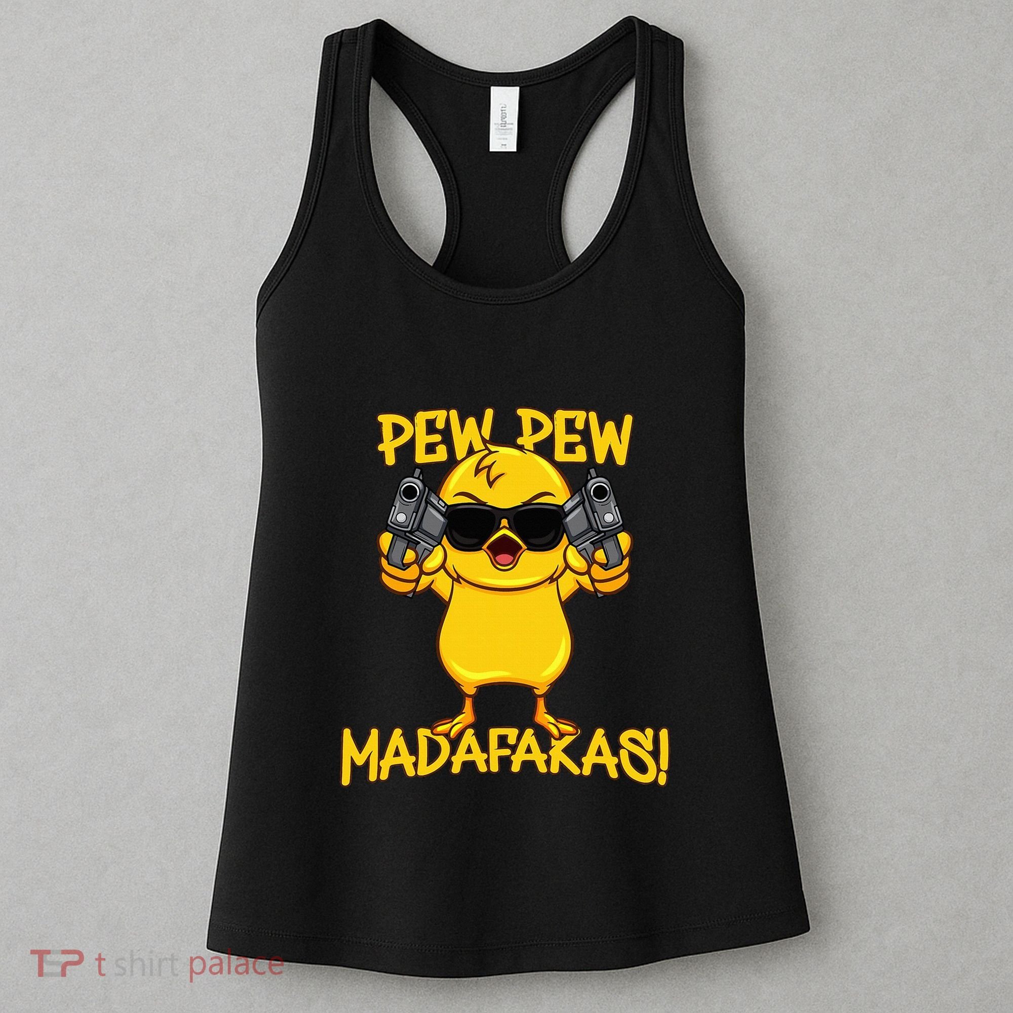 Pew Pew Duck Funny Madafakas Women's Tank Top