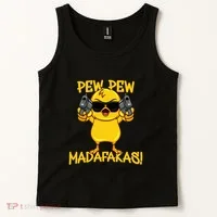 Pew Pew Duck Funny Madafakas Tank Top thumb 2