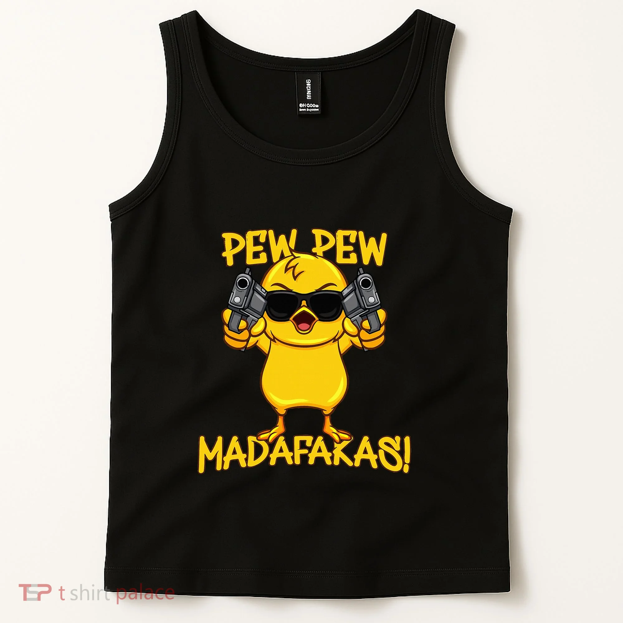 Pew Pew Duck Funny Madafakas Tank Top