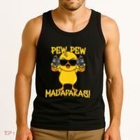 Pew Pew Duck Funny Madafakas Tank Top thumb 3