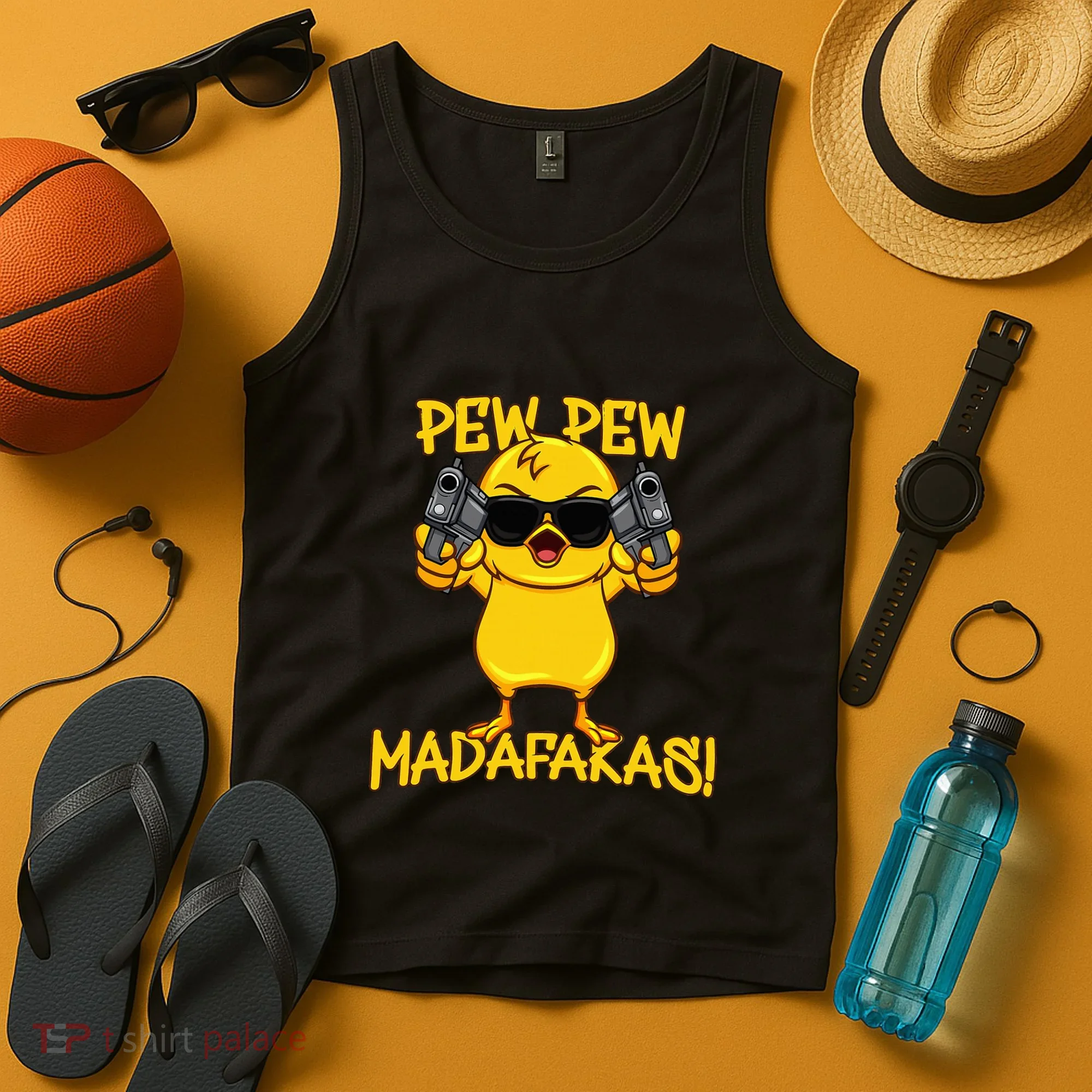 Pew Pew Duck Funny Madafakas Tank Top