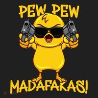 Pew Pew Duck Funny Madafakas Golf Towel thumb 3