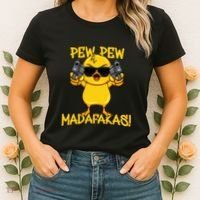 Pew Pew Duck Funny Madafakas Women's T-Shirt thumb 2