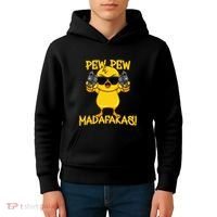 Pew Pew Duck Funny Madafakas Kids Hoodie thumb 4