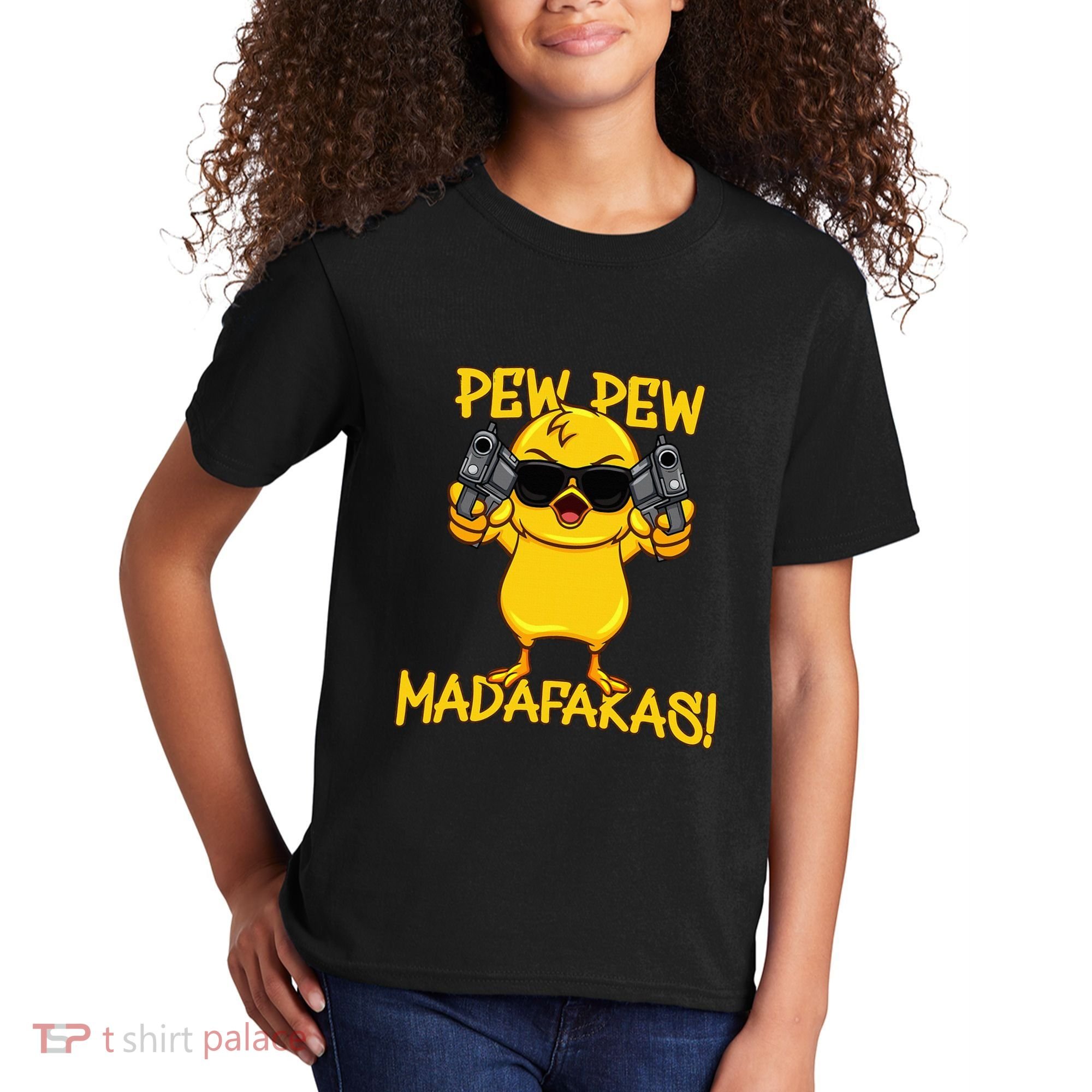 Pew Pew Duck Funny Madafakas Kids T-Shirt