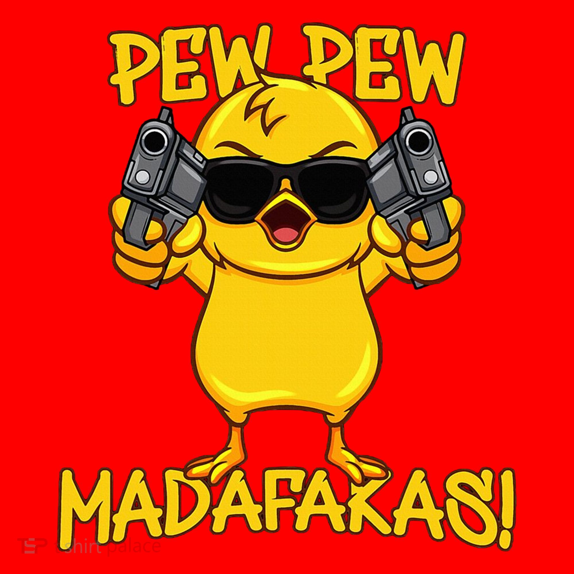 Pew Pew Duck Funny Madafakas Santa Hat