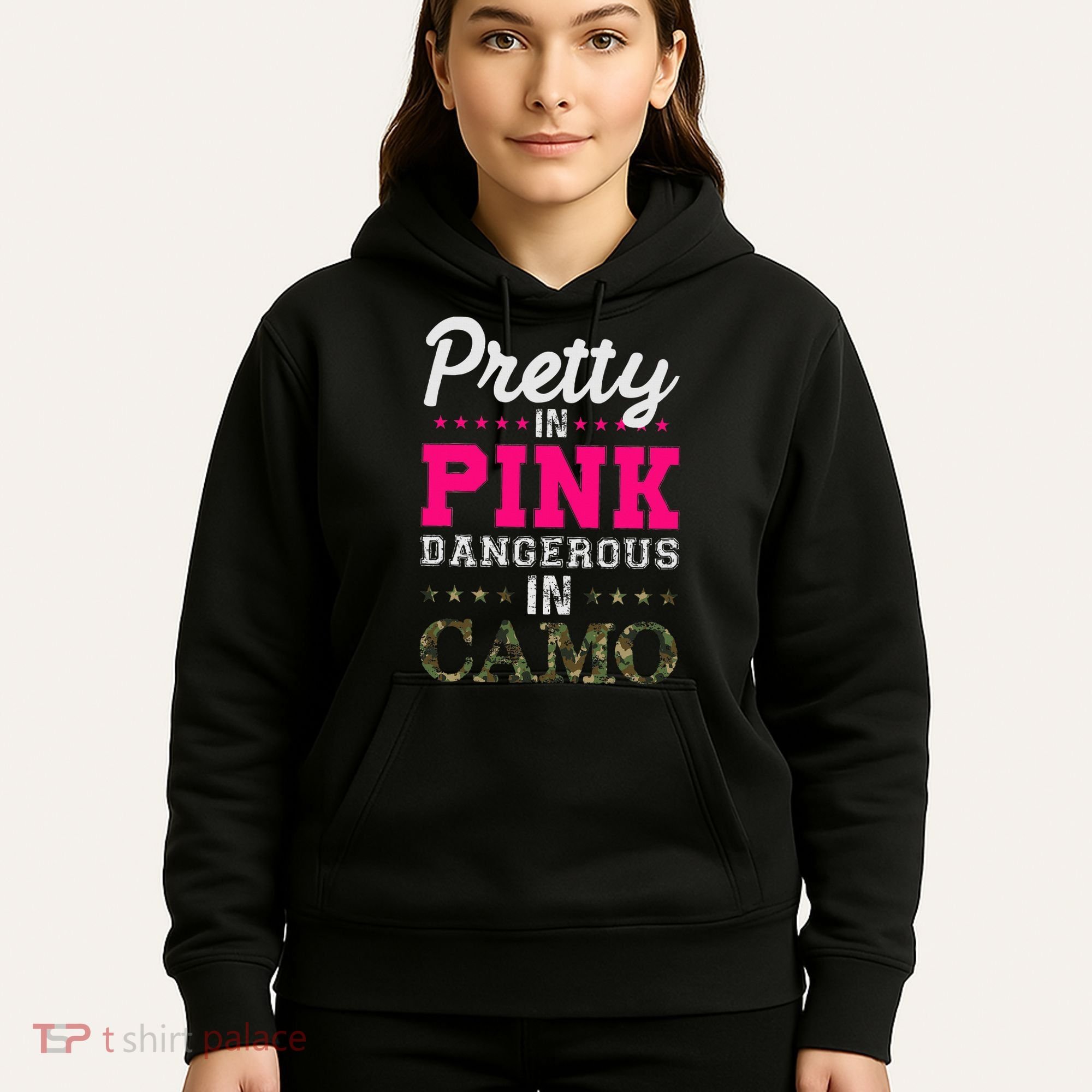Pretty Pink Dangerous In Camo Hunter Hoodie