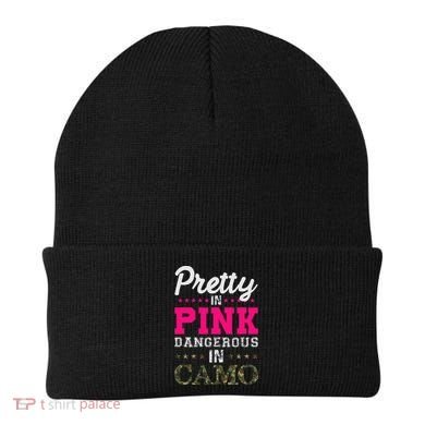 Pretty Pink Dangerous In Camo Hunter Beanie