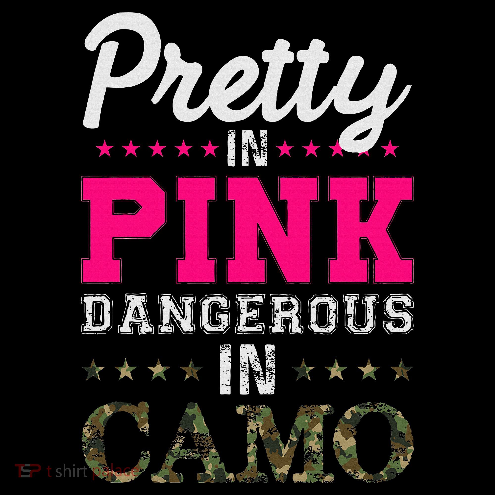 Pretty Pink Dangerous In Camo Hunter Polo