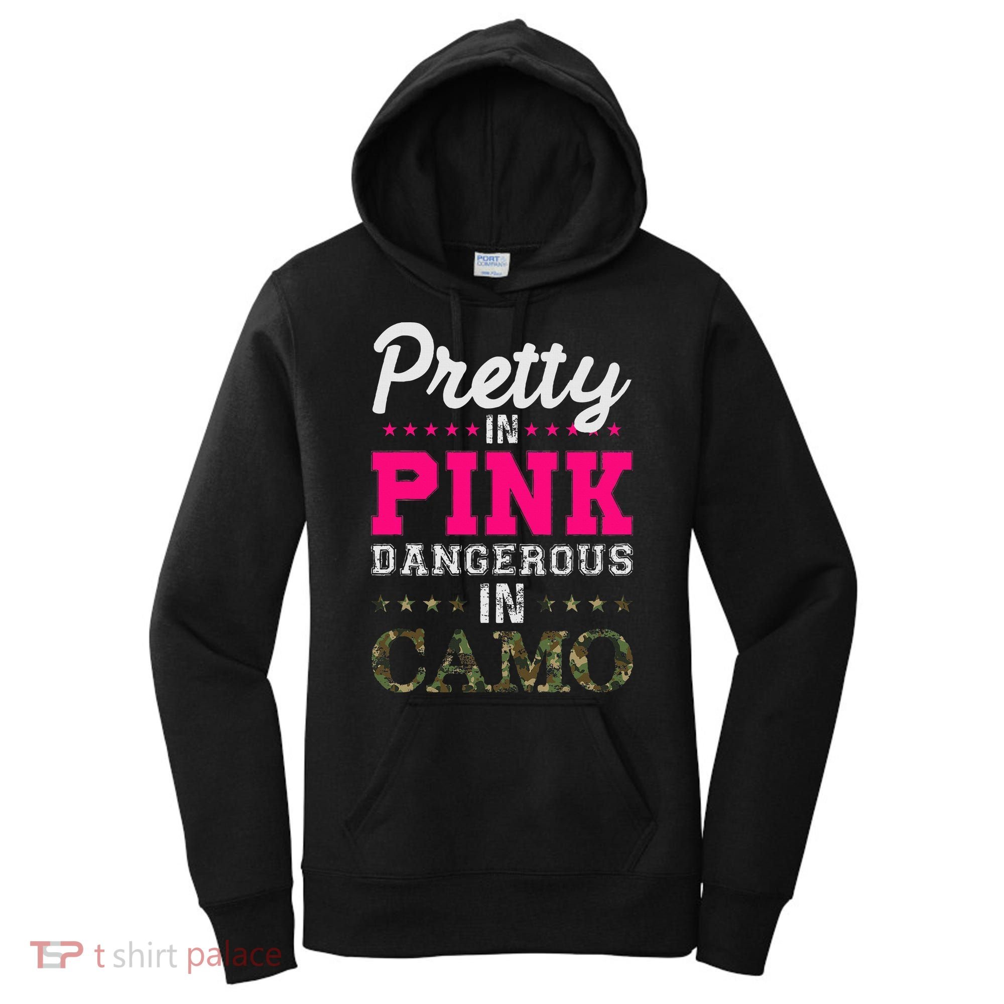 Pretty Pink Dangerous In Camo Hunter Women's Hoodie