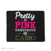 Pretty Pink Dangerous In Camo Hunter Mousepad thumb 0