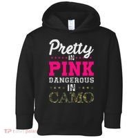 Pretty Pink Dangerous In Camo Hunter Toddler Hoodie thumb 0