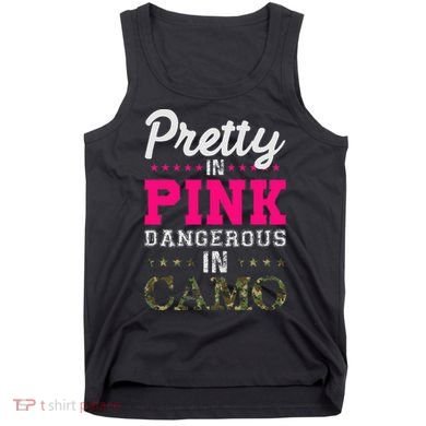 Pretty Pink Dangerous In Camo Hunter Tank Top