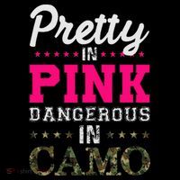Pretty Pink Dangerous In Camo Hunter Kids Long Sleeve Shirt thumb 2