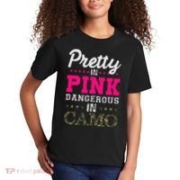 Pretty Pink Dangerous In Camo Hunter Kids T-Shirt thumb 2