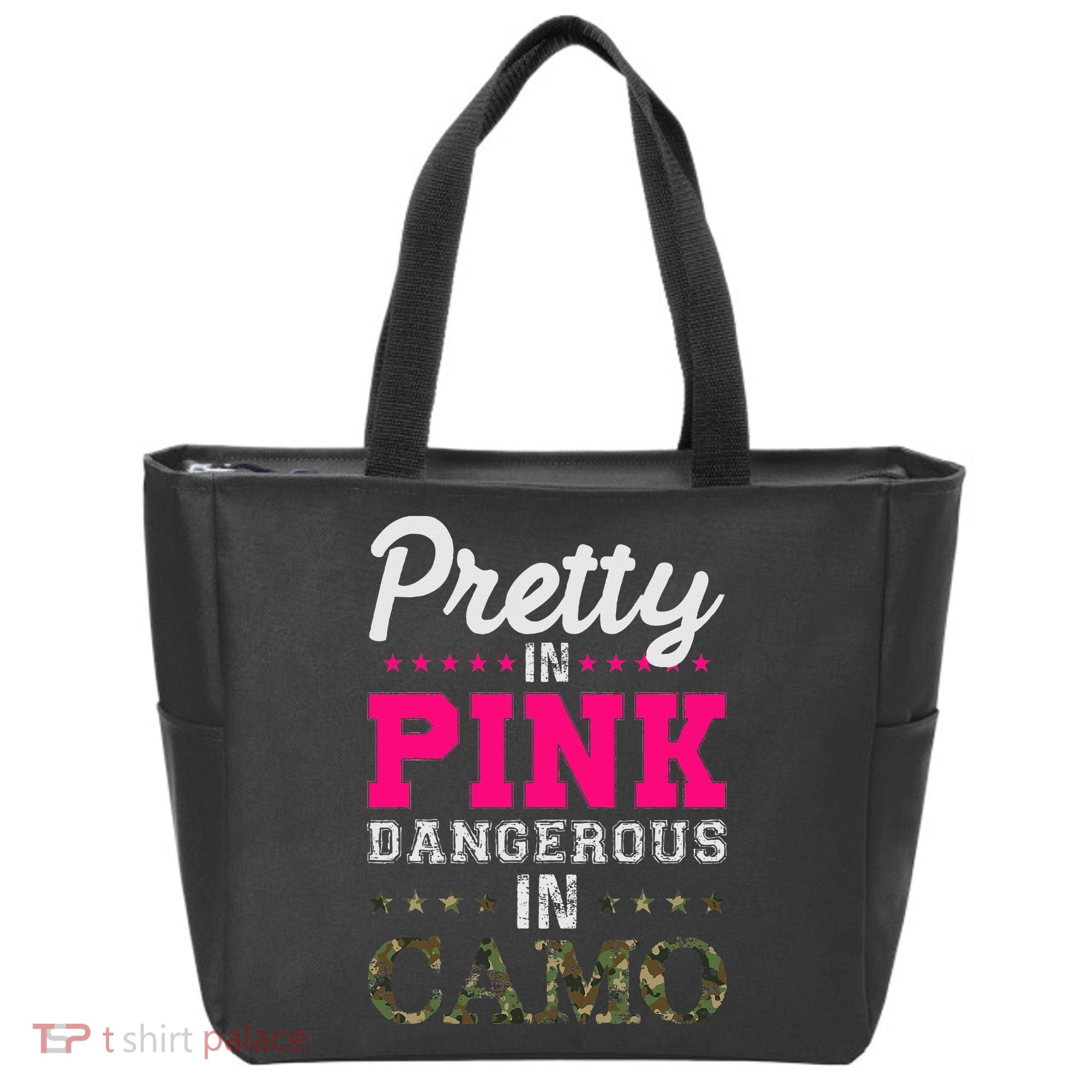 Pretty Pink Dangerous In Camo Hunter Tote Bag