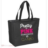 Pretty Pink Dangerous In Camo Hunter Tote Bag thumb 2