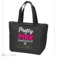 Pretty Pink Dangerous In Camo Hunter Tote Bag thumb 3