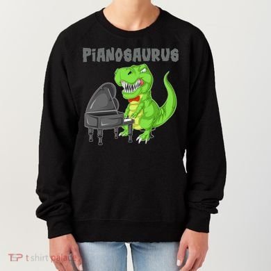Pianosaurus Piano Dinosaur Women's Sweatshirt