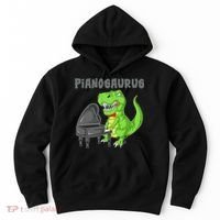 Pianosaurus Piano Dinosaur Hoodie thumb 0