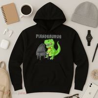 Pianosaurus Piano Dinosaur Hoodie thumb 3