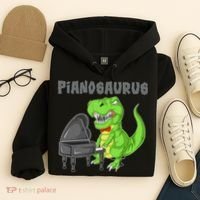Pianosaurus Piano Dinosaur Hoodie thumb 4