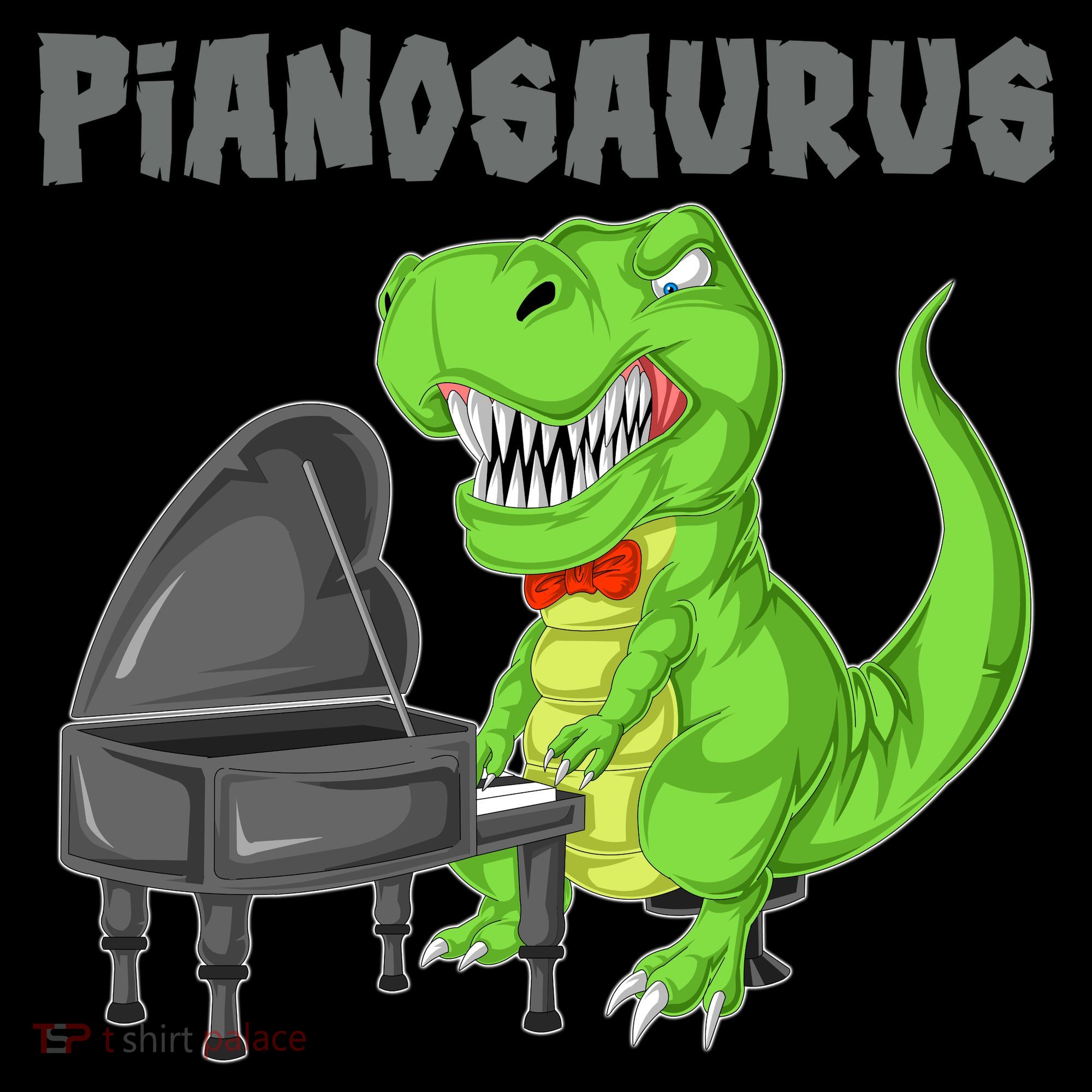 Pianosaurus Piano Dinosaur Long Sleeve Shirt
