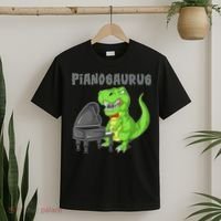 Pianosaurus Piano Dinosaur T-Shirt thumb 2