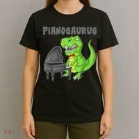 Pianosaurus Piano Dinosaur T-Shirt thumb 4
