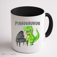 Pianosaurus Piano Dinosaur Coffee Mug thumb 1