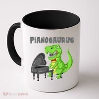 Pianosaurus Piano Dinosaur Coffee Mug thumb 0