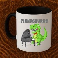 Pianosaurus Piano Dinosaur Coffee Mug thumb 2