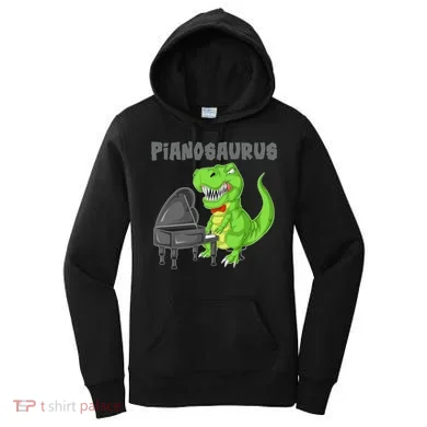 Pianosaurus Piano Dinosaur Women's Hoodie