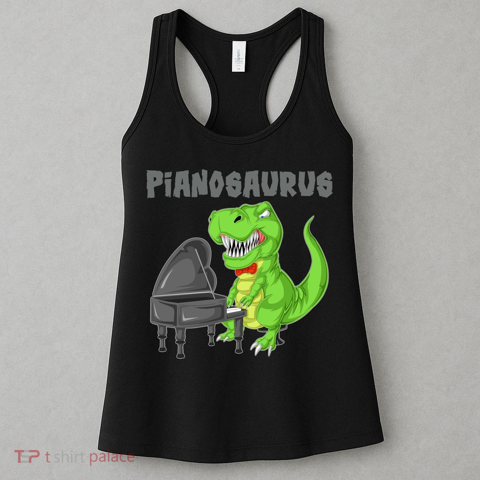 Pianosaurus Piano Dinosaur Women's Tank Top