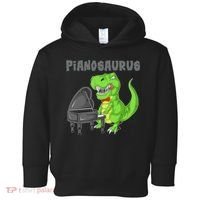 Pianosaurus Piano Dinosaur Toddler Hoodie thumb 0