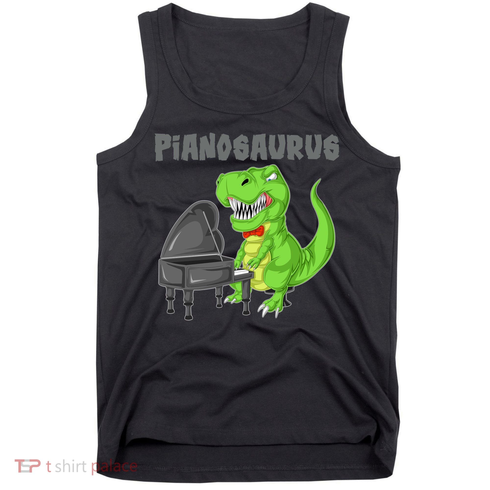 Pianosaurus Piano Dinosaur Tank Top