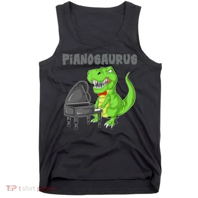 Pianosaurus Piano Dinosaur Tank Top