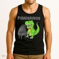 Pianosaurus Piano Dinosaur Tank Top thumb 3
