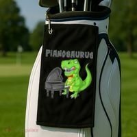 Pianosaurus Piano Dinosaur Golf Towel thumb 2