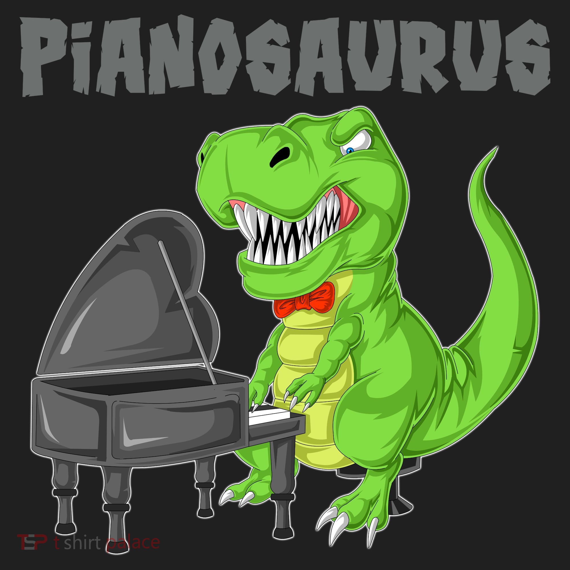 Pianosaurus Piano Dinosaur Golf Towel