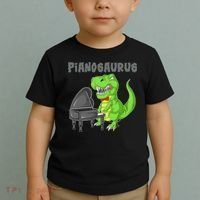 Pianosaurus Piano Dinosaur Toddler T-Shirt thumb 2