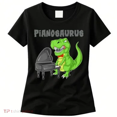 Pianosaurus Piano Dinosaur Women's T-Shirt