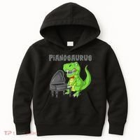Pianosaurus Piano Dinosaur Kids Hoodie thumb 0