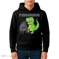 Pianosaurus Piano Dinosaur Kids Hoodie thumb 4