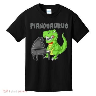 Pianosaurus Piano Dinosaur Kids T-Shirt