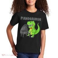 Pianosaurus Piano Dinosaur Kids T-Shirt thumb 2