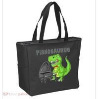 Pianosaurus Piano Dinosaur Tote Bag thumb 2